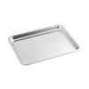 Plato cuadrado de fondo plano de acero inoxidable 304, plato comercial de arroz al vapor espesado, plato de cuero fresco para barbacoa, bandeja rectangular para cocina doméstica