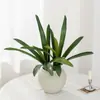 Plantas verdes artificiais, orquídeas pendentes, folhas de orquídea, decorações de micro paisagem, itens decorativos para quartos modelo, decoração macia de piso, plantas falsas