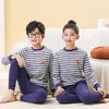Conjunto de Ropa Interior Térmica de Cuello Semi-alto Cálido para Niños y Niñas para Otoño e Invierno Ropa de Otoño Pantalones de Otoño Suéter de Algodón Pijamas Ropa para el Hogar