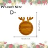 Bandeja de madera con forma de árbol de Navidad y reno, superventas transfronteriza, un plato creativo para aperitivos y frutas navideños, y una pieza decorativa para el hogar