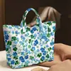 Plataforma independente Temu transfronteiriça nova bolsa de mão à prova d'água PVC+lona para o dia a dia portátil bolsa de ombro bolsa tote