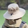 Sombrero de Pescador para Hombre, Sombrero de Pesca de Verano para Exteriores, Protección Solar, Transpirable, Sombrero de Sol de Estilo Veraniego de Moda para Hombre con Ala Ancha