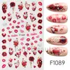 Pegatinas Transfronterizas para Uñas Nuevas Corazón Romántico del Día de San Valentín Rosa Rojo Tamaño Corazón Corazón Melocotón Pegatinas Adhesivas para Uñas