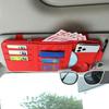 Bolsa de Armazenamento para Para-sol de Carro Transfronteiriça, Multifuncional, Criativa, Porta-Cartão Simples para Carro, Porta-Documentos, Porta-Óculos para Interior de Carro