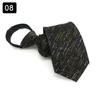 Gravata simples e conveniente sem zíper para vestido masculino moderno Business Casual Coffee Brown Tie 8CM de largura