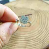 Anillo Giratorio de Plata Tailandesa para la Ansiedad Anillo para el Dedo Índice Multi-Círculo Cuentas de Transferencia Auspicioso Transferencia Moda Coreana Regalo para Novia