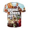 Camiseta Personalizada Popular de Portador Transfronterizo de Manga Corta Estampada Gta5 Ropa de Manga Media Verano Camiseta Holgada
