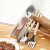 Em Estoque Clipe de Rebite Cabo Talheres Aço Inoxidável 304 Faca Ocidental para Bife Colher de Sobremesa Garfo Faca de Manteiga Talheres Ocidentais para Crianças