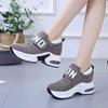 Zapatos de plataforma de cuña versátiles de primavera y otoño con altura oculta para mujer, mocasines cómodos de talla grande, zapatos casuales de tacón medio de moda