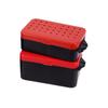Caja de cebo vivo para gusanos rojos transpirable, caja de fideos, caja de gusanos rojos, caja de cebo engrosada con asa, caja de gusanos de seda de arena de gusanos rojos, accesorios de pesca