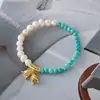 Pulsera de Perlas de Agua Dulce Natural Pulsera con Cuentas de Cristal para Niñas Lujo Ligero Estilo Nicho Sensación de Alta Gama Nuevo Estilo Chino Pulsera de Cuentas Pulsera para Mejor Amiga