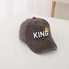 KING Boné Infantil Estilo Coreano Retrô Boné de Beisebol Primavera e Outono Novo Chapéu de Sol Boné Antigo