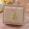 Nuevo collar de calabaza estilo chino imitación calcedonia con microincrustación completa de diamantes para mujer, exquisito y versátil, nueva cadena para clavícula ultrabrillante de lujo ligero
