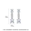 Brincos Longos de Zircônia Jinse Fashion Estilo Coreano Novos para Mulheres, Versáteis para o Dia a Dia, Design Único, Brincos de Tarraxa Elegantes