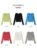 K2687 Cárdigan de Punto Versátil con Cuello en V para Mujer, Primavera, Otoño, Invierno, Top de Manga Larga, Casual y Adelgazante