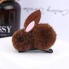 Lindo pasador de conejo estéreo para el cabello de niños, pinza de felpa, diadema de conejo de peluche para bebé, pasador lateral