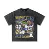 2025 Primavera e Verão Cross-border Novo Vinicius JR Retro Futebol Impresso Pesado Camiseta de manga curta masculina e feminina Puro Algodão Trendy