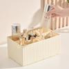 Cesta de Almacenamiento para Artículos de Aseo de Baño Encimera Compartimento para Mascarillas y Productos para el Cuidado de la Piel Caja Plegable de Plástico Caja Organizadora