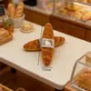 Bolsa de Gato de Dibujos Animados, Modelo de Prop de Panadería Baguette, Decoración de Escena en Miniatura, Llavero DIY, Pasador de Pelo, Accesorios para Coletas