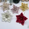 Decoraciones de Flores de Navidad Accesorios Hechos a Mano para Árbol de Navidad Flores de Simulación Flores de Navidad Modernas y Sencillas Decoración del Hogar Flores de Navidad