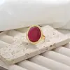 Joyería Transfronteriza Europea y Americana, Anillo Abierto Cuadrado de Piedra Preciosa Degradada Estilo Vintage, Anillo de Ojo de Gato con Diseño Ins