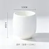 Caneca de Água Cerâmica Branca Pura Criativa Sem Alça Atacado Caneca de Café para Casa Caneca de Chá de Hotel Souvenir com Logotipo Personalizado