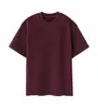 Camisa de manga corta pesada desgastada de 430 g (Hilo doble de 16 hilos) camiseta de moda con cuello redondo, casual y cómoda con diseños estampados y bordados