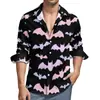 Nueva Camisa Hawaiana de Manga Larga Casual para Hombre Impresa en 3D Serie de Halloween de Comercio Exterior Más Vendida Transfronteriza