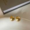 Aretes Semirredondos Estilo Metal Estilo Francés Retro Lujo Ligero Aretes Elegantes de Alta Gama Nuevos Aretes de Moda Modernos Combinables para Mujer