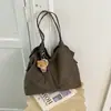 Bolso de Gamuza Retro de Gran Capacidad para Mujer 2026 Nueva Moda Simple para el Trabajo Bolso de Hombro Único Bolso de Mano Tote