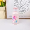 Botella Vacía de Champú Macaron Linda 300ml Botella con Dispensador para Loción Corporal Gel de Ducha Infantil de Dibujos Animados Subpaquete