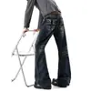 Jeans de pierna larga y curva, de pierna recta de longitud extendida para verano, pantalones casuales ligeramente acampanados, modernos y elegantes para adolescentes