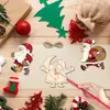 Adornos de Madera Navideños Transfronterizos de Amazon Hechos a Mano Creativos Piezas de Madera en Blanco para Pintar Decoraciones para Fiestas Navideñas