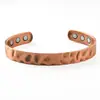 Pulsera Cruzada de Personalidad Transfronteriza Europea y Americana Nuevo Producto Dos Tonos Tridimensional Pulsera de Cobre Rojo Antigua Pulsera Abierta Salud Magnética