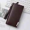 Cartera para Hombre Cartera Antirrobo Antidesmagnetización Cremallera Larga Multicapa Ranura para Múltiples Tarjetas Accesible Cartera de Negocios de Lujo Portatarjetas