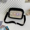 Bolsa para Dolor Cruzada Bolsa para Dolor Versátil Diaria Transparente Bolsa para Bebé Hombro Único Lona Gran Capacidad Estudiante Viajero Bolsa para Dolor Moderna y Genial