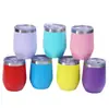 Taza para Huevo Transfronteriza de 12 oz con Aislamiento de Doble Capa de Acero Inoxidable 304, Copa de Vino en Forma de U, Taza Portátil con Forma de Huevo, Venta al por Mayor