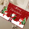 Tapetes de Chão de Natal Transfronteiriços, Tapetes Decorativos Vermelhos Festivos Antiderrapantes e Resistentes a Manchas para Porta de Entrada e Hall de Entrada, Tapetes Antiderrapantes Atacado