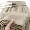 Comercio Exterior Transfronterizo Pantalones Deportivos de Pana para Hombre Otoño Invierno Engrosados Cálidos Rectos Casuales Sueltos Pierna Ancha Pantalones Casuales