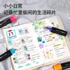Set de Bolígrafos Resaltadores Deli 6 Colores Gran Capacidad Secado Rápido A Prueba de Manchas Punta Duradera Bolígrafo de Alto Valor para DIY y Journaling
