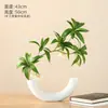 Ins plantas verdes de simulación flores artificiales plantas fucsia decoración de arreglo floral para sala de estar decoración de adornos de flores secas simuladas estantería decoración estilo chino