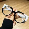 Gafas de Moda con Montura de Mariposa, Bloqueo de Color, Sin Graduación para Mujer, Estilo Callejero Casual Elegante, Gafas Adelgazantes con Filtro de Luz Azul para Hombre