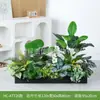 Combinação de Paisagismo com Plantas Verdes Simuladas Hc-At7, Flores Simuladas e Decorações de Flores Artificiais, Ornamentos Decorativos para Floreiras de Pátio Externo