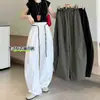 Pantalones Casuales de Secado Rápido Nuevos Verano 2026 para Mujer, de Cintura Alta, Adelgazantes, con Cordón, Ajuste Holgado Relajado, Pantalones de Pierna Ancha Estilo Coreano