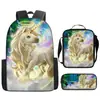 Mochila Más Vendida de Amazon Unicornio Animal Unicornio Estudiante Bolsa Escolar Impresión Digital a Color Mochila de Dibujos Animados Anime