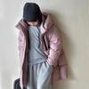 Chaqueta de plumón de longitud media para niños Invierno 2025 Ropa nueva para niños Niñas Plumón de pato blanco Ropa de invierno cálida Coreano engrosado