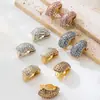 Pendientes de Alta Calidad, Nuevos Clips para Orejas de Frijol Brillantes Multicolores Completamente Incrustados de Diamantes, Pendientes de Moda Retro de Alta Gama para Mujer Más Vendidos