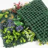 Pared de plantas verdes artificiales personalizada, pared de plantas artificiales con orquídeas, pasto de Milán, pasto mixto, fondo de decoración de pared de césped artificial