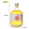 Frasco de Vidrio Redondo para Vino Botella de Vino Vacía Decorativa Creativa Hogareña Frasco de Vino de Un Jin Estilo Chino Jarra Pequeña de Vino Se Puede Imprimir
