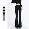 Pantalones Acampanados de Yoga para Mujer Primavera Otoño Cintura Alta Levanta Glúteos Adelgazantes Pantalones Deportivos de Fitness Ropa Exterior Pantalones de Baile Micro Acampanados Tallas Grandes MM Gorditas